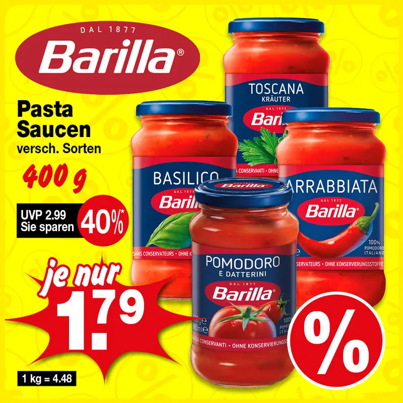 Barilla Pasta Saucen