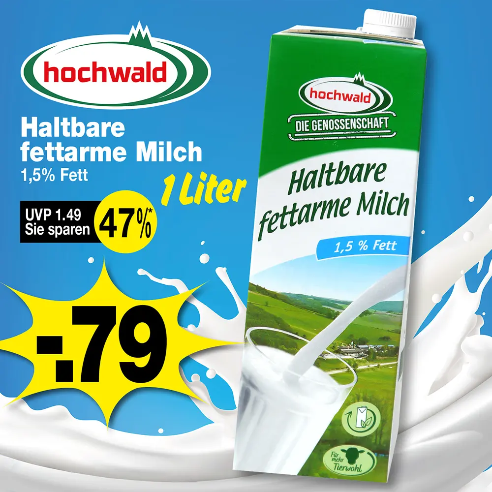 fettarme Milch 1L