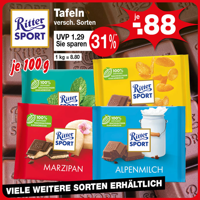 Ritter Sport Tafeln