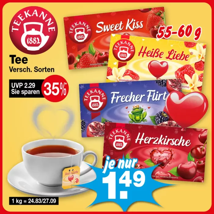 Teekanne Tee versch. Sorten