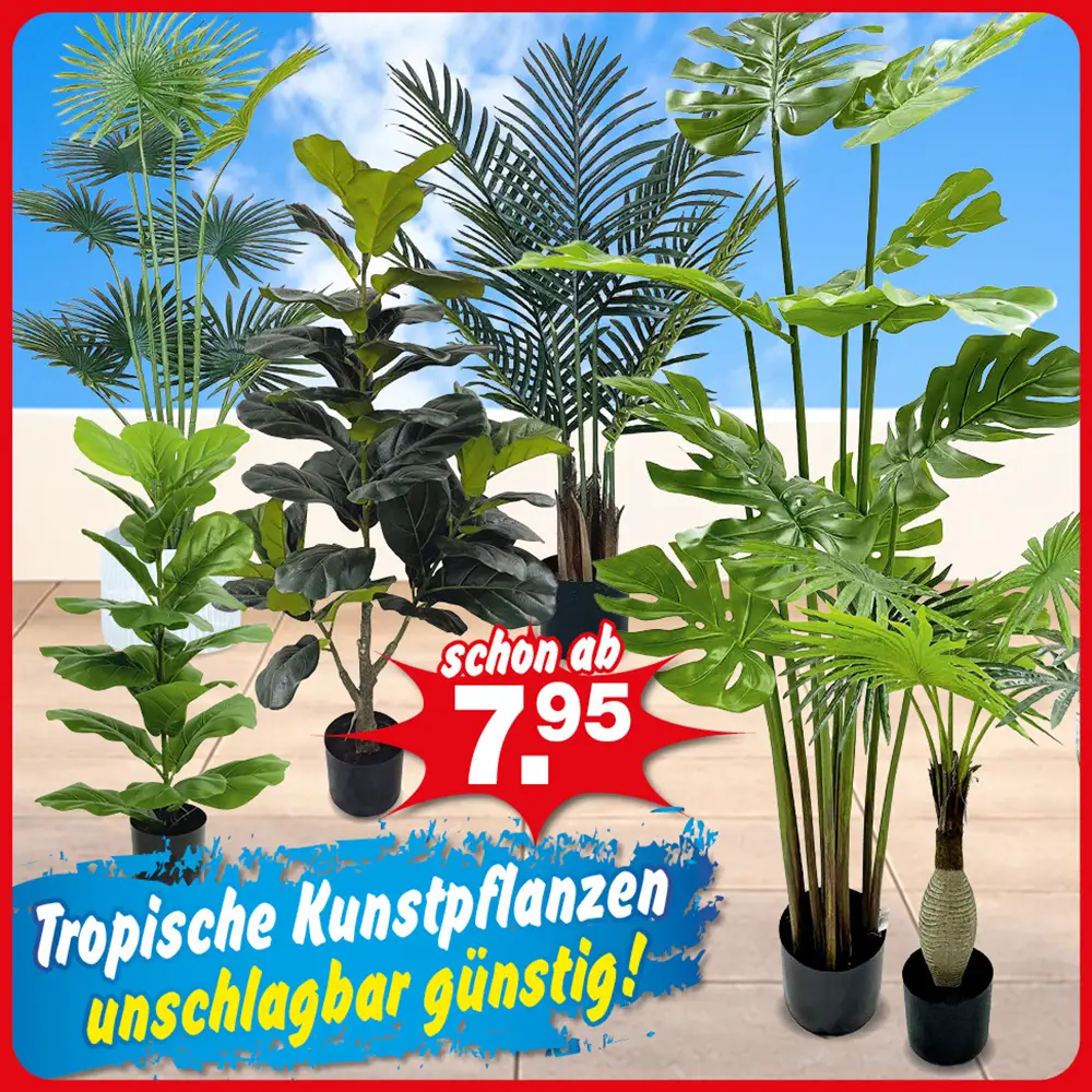 Tropische Kunstpflanzen