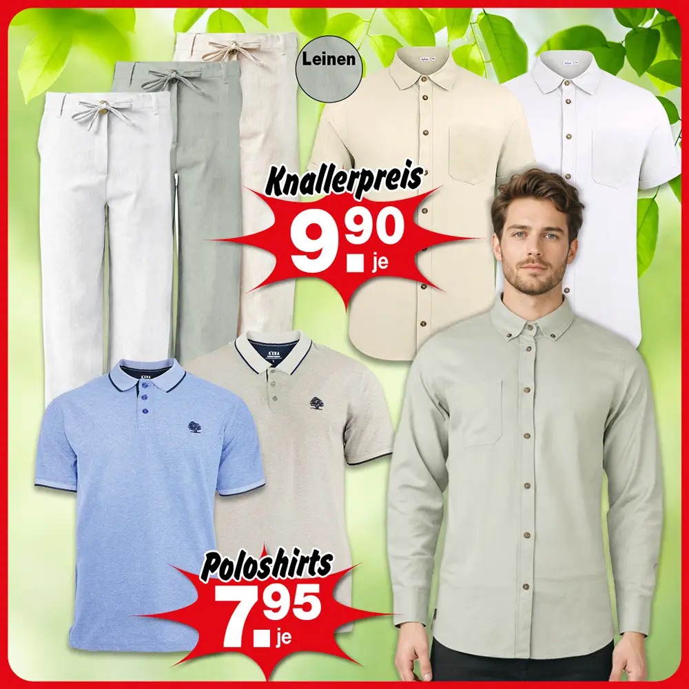 Leichte Herrenkleidung für den Sommer