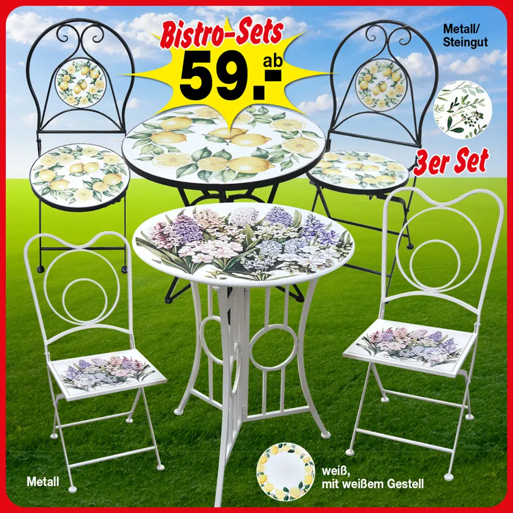 blühende Bistro – Sets