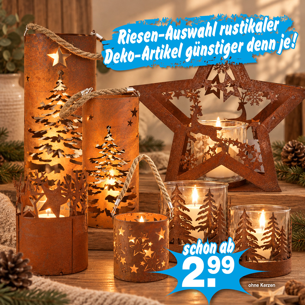 Bezaubernde Deko in Rostoptik