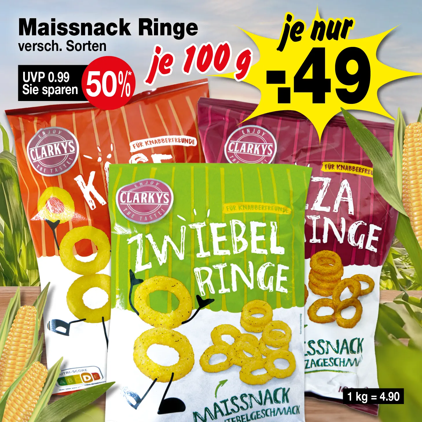 Maissnack Ringe versch. Sorten 100g