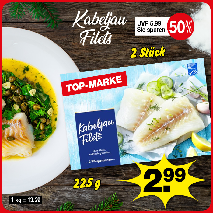 Kabeljau Filets