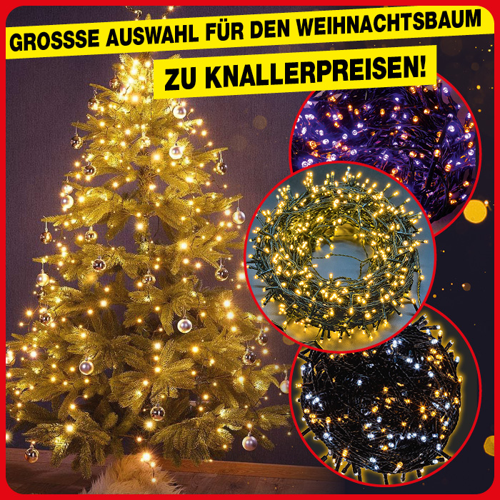 Lichterketten, Baumkugeln und vieles mehr ….