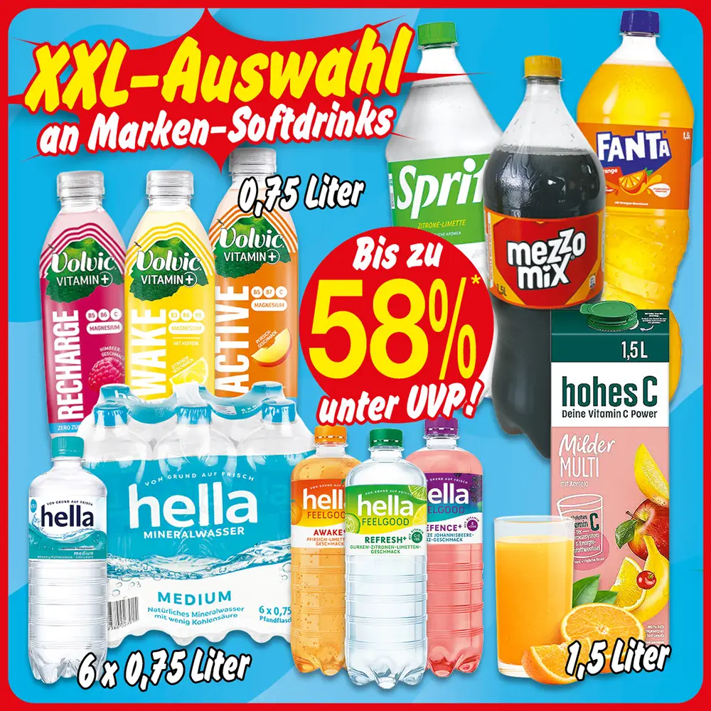 XXL – Auswahl Marken Softdrinks