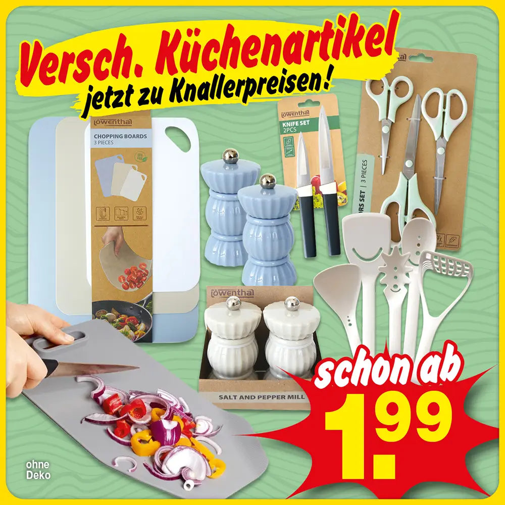 Küchenartikel zu Knallerpreisen
