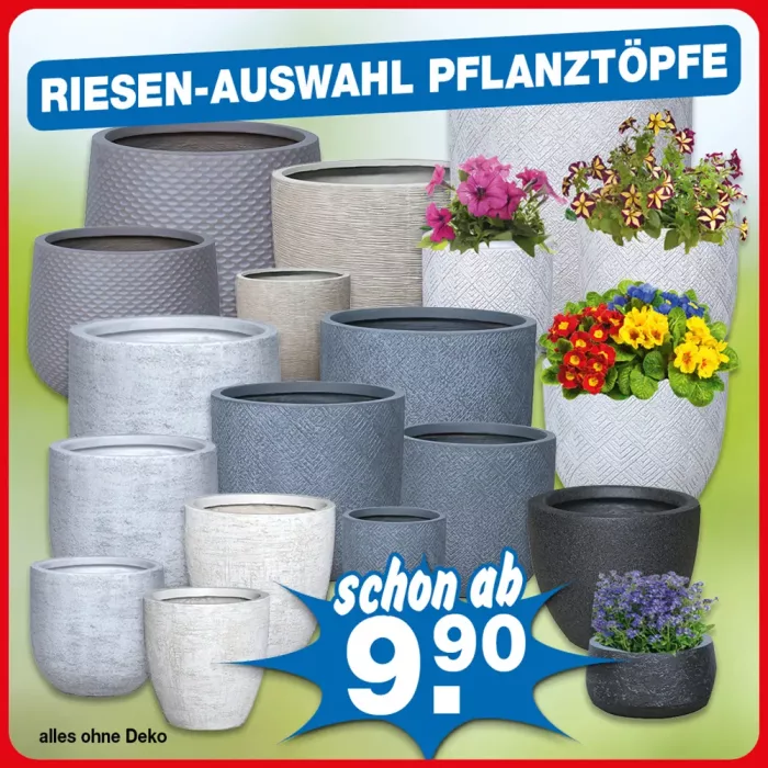 XXL Auswahl Pflanztöpfe