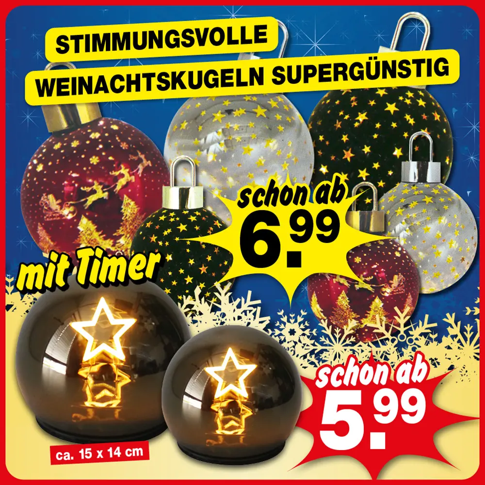 Stimmungsvolle Weihnachtskugeln