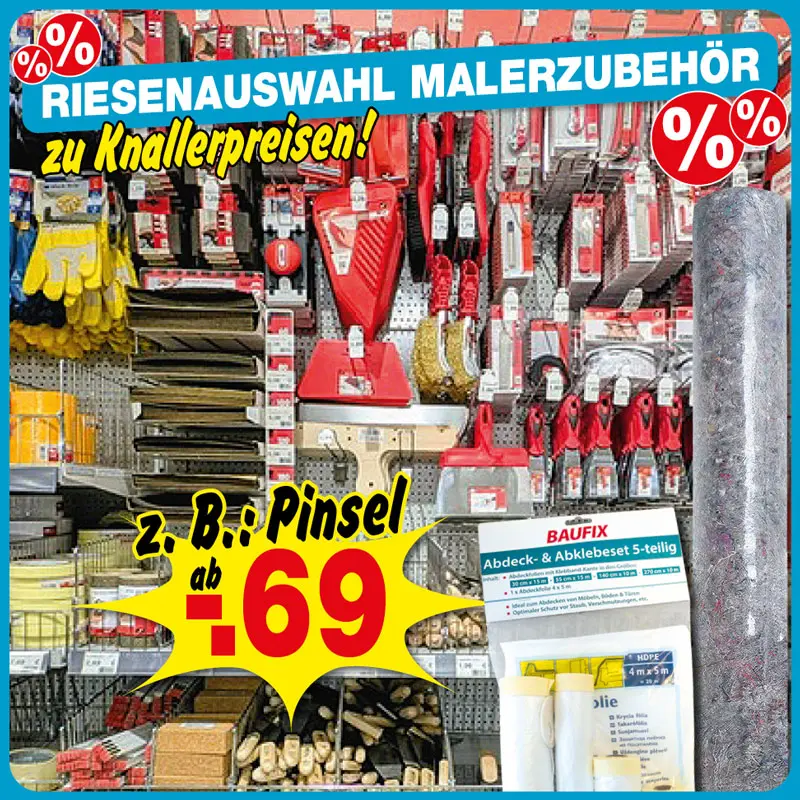 XXL Auswahl Malerbedarf